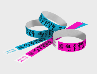 Pulseira de Identificação PVC Soft Impressao Preto - Impressao Preto - 100 unid