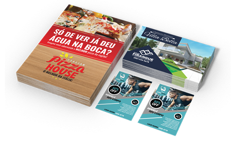 Folder Couchê 120g Sem Verniz 15x10cm - 4x4 - 40000 unid