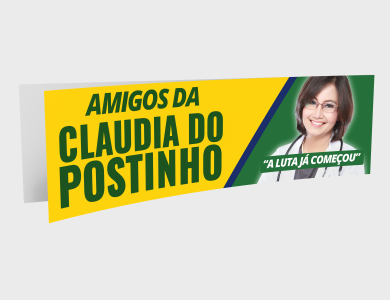 Adesivo Político de Parachoque em Vinil 32x45 - 4x0 - 100 unid