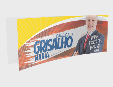 Adesivo Político Perfurado 60x40cm - 4x0 - 50 unid