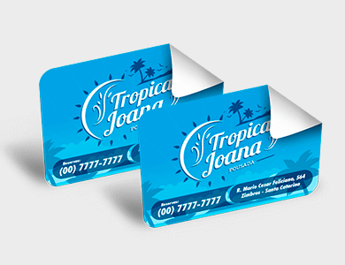 Adesivo em Vinil 7x8 - 4x0 - 250 unid