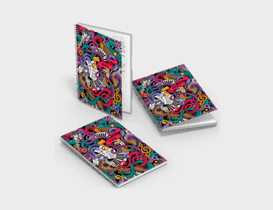 Caderno com Wire-o Capa Dura 180 folhas 20,4x28cm - 4x0 - 5 unid