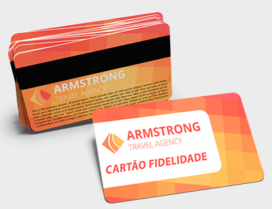 Cartão Fidelidade com Arte Única em PVC 0,5mm Fosco Frente e Verso 8,5x5,4cm - 4x4 - 200 unid