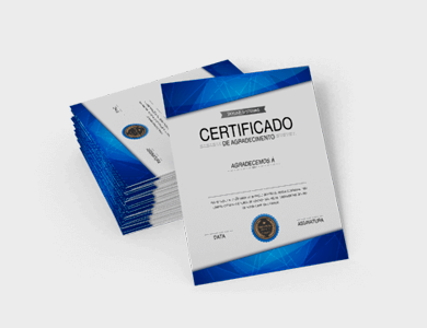 Certificado com Dados Variáveis em Reciclato 240g Sem Verniz 30x42cm - 4x4 - 1 unid