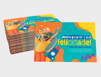 Convite Couchê 300g Laminação Fosca 9x10cm - 4x0 - 1000 unid