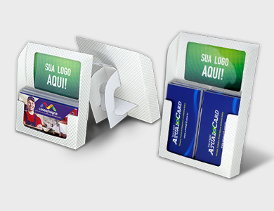 Display Porta-Cartão Formato Vertical 10,6x15x1,7cm - 4x0 - 10 unid