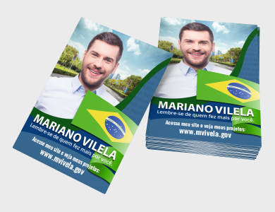 Santinho Político Couchê 120g Sem Verniz 7x10cm - 4x4 - 5000 unid